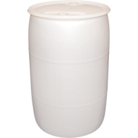 Polyethylene Drums, 55 US gal (45 imp. gal.), Closed Top, Natural DC531 | Equipment World
