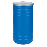 Polyethylene Drums, 15.5 US gal (12.91 imp. Gal.), Open Top, Blue DC538 | Equipment World