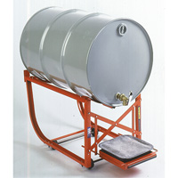 Drum Cradle with Drip Tray, 55 US gal. (45 Imperial Gal.) Capacity, 600 lbs./272 kg Load Limit DC566 | Equipment World