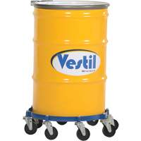 Octagon Drum Dolly, Steel, 2000 lbs. Capacity, 27-1/16" Diameter, Cast Iron Casters Equipment World