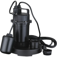 Thermoplastic Submersible Sump Pump, 2560 GPH, 115 V, 4.6 A, 1/3 HP Equipment World