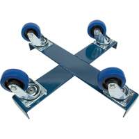 Drum Dolly, Steel, 1400 lbs. Capacity, 24" Diameter, Blue Elastic Casters Equipment World