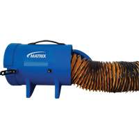 8" Air Blower with 25' Ducting & Canister, 1/4 HP, 816 CFM, Explosion Proof EB538 | Equipment World