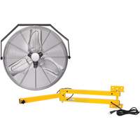 Industrial Workstation Fan Kit with Double Locking Arm, Industrial, 3 Speed, 24" Diameter Equipment World
