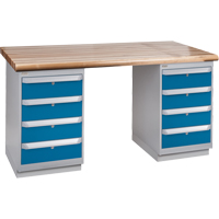 Pre-Designed Workbench, Dual Drawers, 2500 lbs. Cap., 72" W x 30" D, 34" H Equipment World