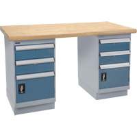 Pre-Designed Workbench, Dual Drawers, 2500 lbs. Cap., 72" W x 36" D, 34" H Equipment World