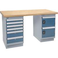 Heavy-Duty Workbench, Door & Drawers, 1500 lbs. Cap., 72" W x 36" D, 34" H Equipment World