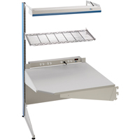 Arlink Preconfigured Workstation, 36" W x 28" D x 84" H, Single Sided Corner Add-On Equipment World