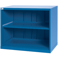 Shelf Cabinets, Steel, 33-1/2" H x 40-1/4" W x 22-1/2" D, Bright blue Equipment World