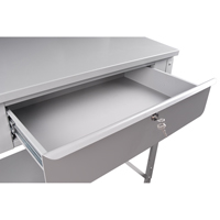 Open Floor Style Shop Desk, 34-1/2" W x 30" D x 53" H, Grey FI519 | Equipment World