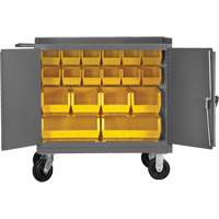 Mobile Workbench Cabinet with Bins, Steel Surface Equipment World