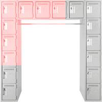 Assembled Archettes Clean Line Economy Lockers, 16 -tier, Bank of 3, 18" x 72" x 12", Steel Equipment World