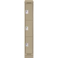 Casiers Clean Line, 3 niveaux, 12" x 18" x 82", Acier, Beige, Rivet (assembl&eacute;) Equipment World