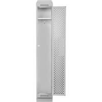 Clean Line Lockers, 12" x 18" x 82", Steel, Grey, Rivet (Assembled), Perforated Equipment World