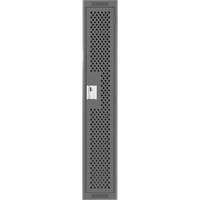 Clean Line Lockers, 12" x 12" x 72", Steel, Charcoal, Rivet (Assembled), Perforated Equipment World