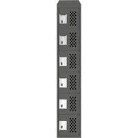 Clean-Line Perforated Lockerette, 6 -tier, 15" x 72" x 12", Steel Equipment World