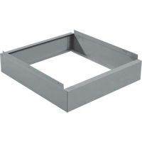 Clean Line Economy Lockers Recessed Base, 1 Banks, 4" H x 12" W x 18" D, Grey, Steel Equipment World