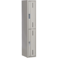 Concorde Heavy-Duty Lockers, 2 -tier, 12" x 18" x 72", Steel, Grey, Welded (Assembled) Equipment World