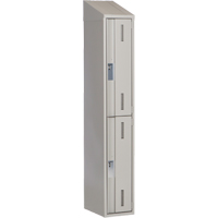Concorde Heavy-Duty Lockers, 2 -tier, 12" x 18" x 78", Steel, Grey, Welded (Assembled) Equipment World
