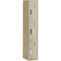 Casiers robustes Concorde, 3 niveaux, 12" x 18" x 72", Acier, Beige, Soud&eacute; (assembl&eacute;) Equipment World