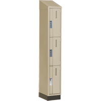 Casiers robustes Concorde, 3 niveaux, 12" x 18" x 82", Acier, Beige, Soud&eacute; (assembl&eacute;) Equipment World