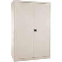 Deep Hi-Boy Storage Cabinet, Steel, 4 Shelves, 72" H x 36" W x 24" D, Beige Equipment World
