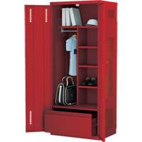 Deluxe Gear Locker, Steel, 36" W x 24" D x 72" H, Red Equipment World