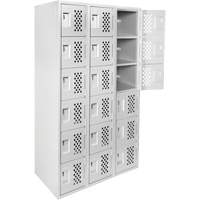 Clean Line Lockerettes, 6 -tier, Bank of 3, 18" x 72" x 12", Steel Equipment World