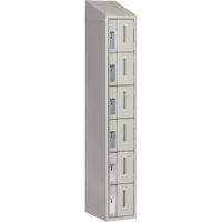 Concorde Heavy-Duty Lockers, 6 -tier, 12" x 18" x 78", Steel, Grey, Welded (Assembled) Equipment World