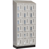 Concorde Heavy-Duty Lockers, 6 -tier, Bank of 3, 36" x 18" x 82", Steel, Grey, Welded (Assembled) Equipment World