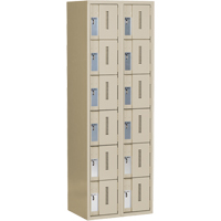 Casiers robustes Concorde, 6 niveaux, Bloc de 2, 24" x 18" x 72", Acier, Beige, Soud&eacute; (assembl&eacute;) Equipment World