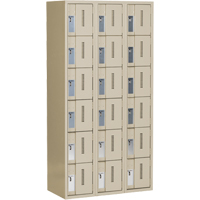 Concorde Heavy-Duty Lockers, 6 -tier, Bank of 3, 36" x 18" x 72", Steel, Beige, Welded (Assembled) Equipment World