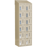 Casiers robustes Concorde, 6 niveaux, Bloc de 2, 24" x 18" x 78", Acier, Beige, Soud&eacute; (assembl&eacute;) Equipment World