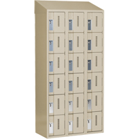 Casiers robustes Concorde, 6 niveaux, Bloc de 3, 36" x 18" x 78", Acier, Beige, Soud&eacute; (assembl&eacute;) Equipment World