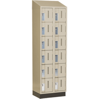 Casiers robustes Concorde, 6 niveaux, Bloc de 2, 24" x 18" x 82", Acier, Beige, Soud&eacute; (assembl&eacute;) Equipment World