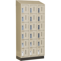 Concorde Heavy-Duty Lockers, 6 -tier, Bank of 3, 36" x 18" x 82", Steel, Beige, Welded (Assembled) Equipment World