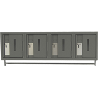 Wall Hung Lockers - Heavy Duty, Bank of 4, 18" x 12" x 12", Steel Equipment World