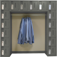 Archettes Concorde Heavy Duty Lockers, 16 -tier, Bank of 3, 18" x 72" x 72", Steel Equipment World