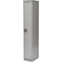 Lockers, 12" x 18" x 72", Steel, Grey, Knocked Down Equipment World