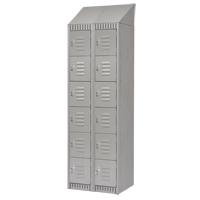 Casiers, 6 niveaux, Bloc de 2, 24" x 18" x 82", Acier, Gris, D&eacute;mont&eacute; Equipment World