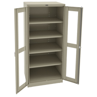 Deluxe C-Thru Storage Cabinet, Steel, 4 Shelves, 78" H x 36" W x 24" D FL649 | Equipment World