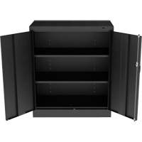 Standard Counter-High Cabinet, Steel, 2 Shelves, 42" H x 36" W x 18" D, Black Equipment World