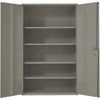 Armoire de rangement Hi-Boy tr&egrave;s large, Acier, 4 Tablettes, 72" h x 48" la x 24" P, Gris Equipment World