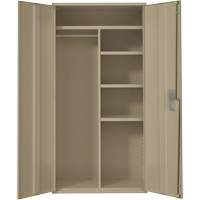 Armoire de rangements combin&eacute;s, Acier, 6 Tablettes, 72" h x 36" la x 18" P, Beige Equipment World