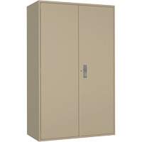 Armoire de rangement Hi-Boy tr&egrave;s large, Acier, 4 Tablettes, 72" h x 48" la x 24" P, Beige Equipment World