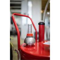 25-Gallon Steel Fuel Caddy with 2-Way Rotary Pump & Filter Equipment World