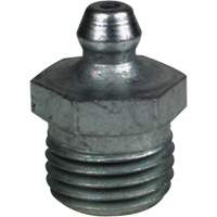 Straight Extra-Short Grease Fitting, Steel, 0.25 NPT Thread Equipment World