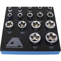 5-Point EPR Torx Socket Set, 16 Pieces, 1/4"/3/8"/1/2" Drive Size Equipment World