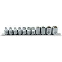 Flat-Cut E-"Star" Socket Set, 11 Pieces, 3/8" Drive Size Equipment World