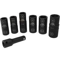 Half Metric Flip Socket Set, 7 Pcs, Impact, 1/2" Drive Size, Deep Equipment World